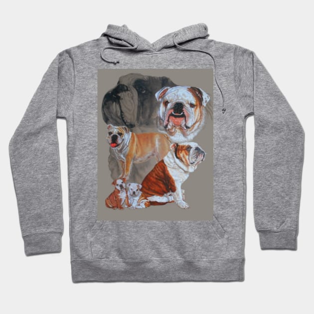 English Bulldog Medley Hoodie by BarbBarcikKeith